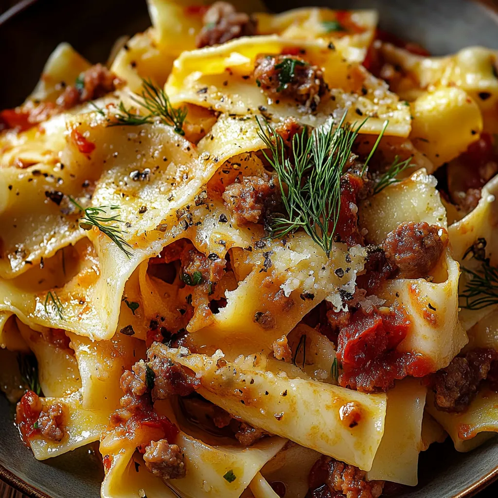 Pappardelles aux saucisses et fenouil, sauce crémeuse – Facile et rapide
