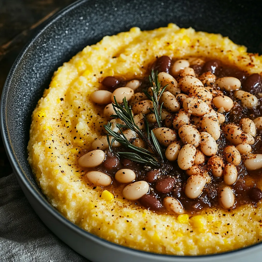 Délicieuse Polenta au Maïs et Haricots Blancs au Four