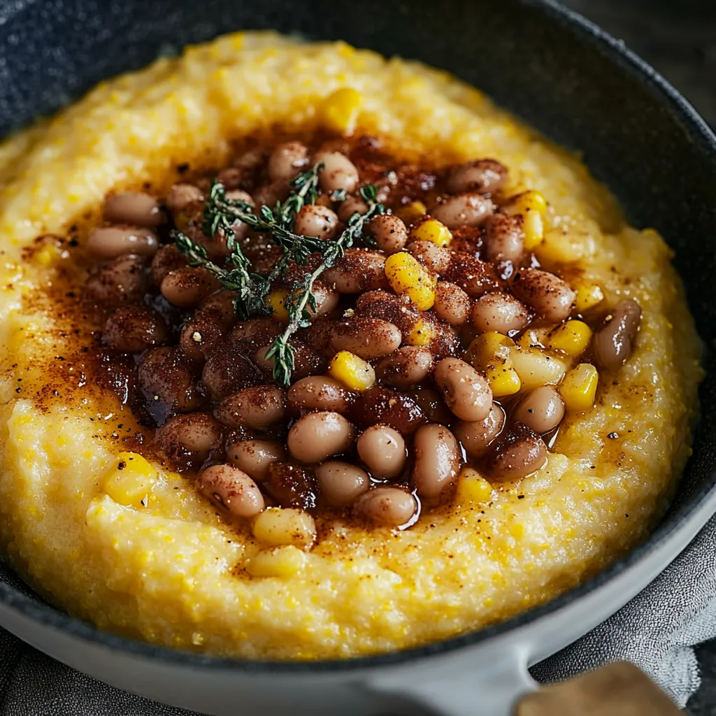 Polenta Maïs Doux & Haricots Blancs Végétarien