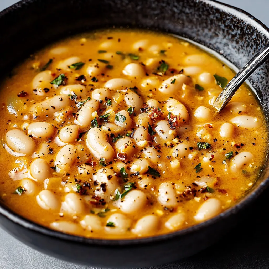 Plat Rapide de Haricots Blancs Savoureux avec Bouillon