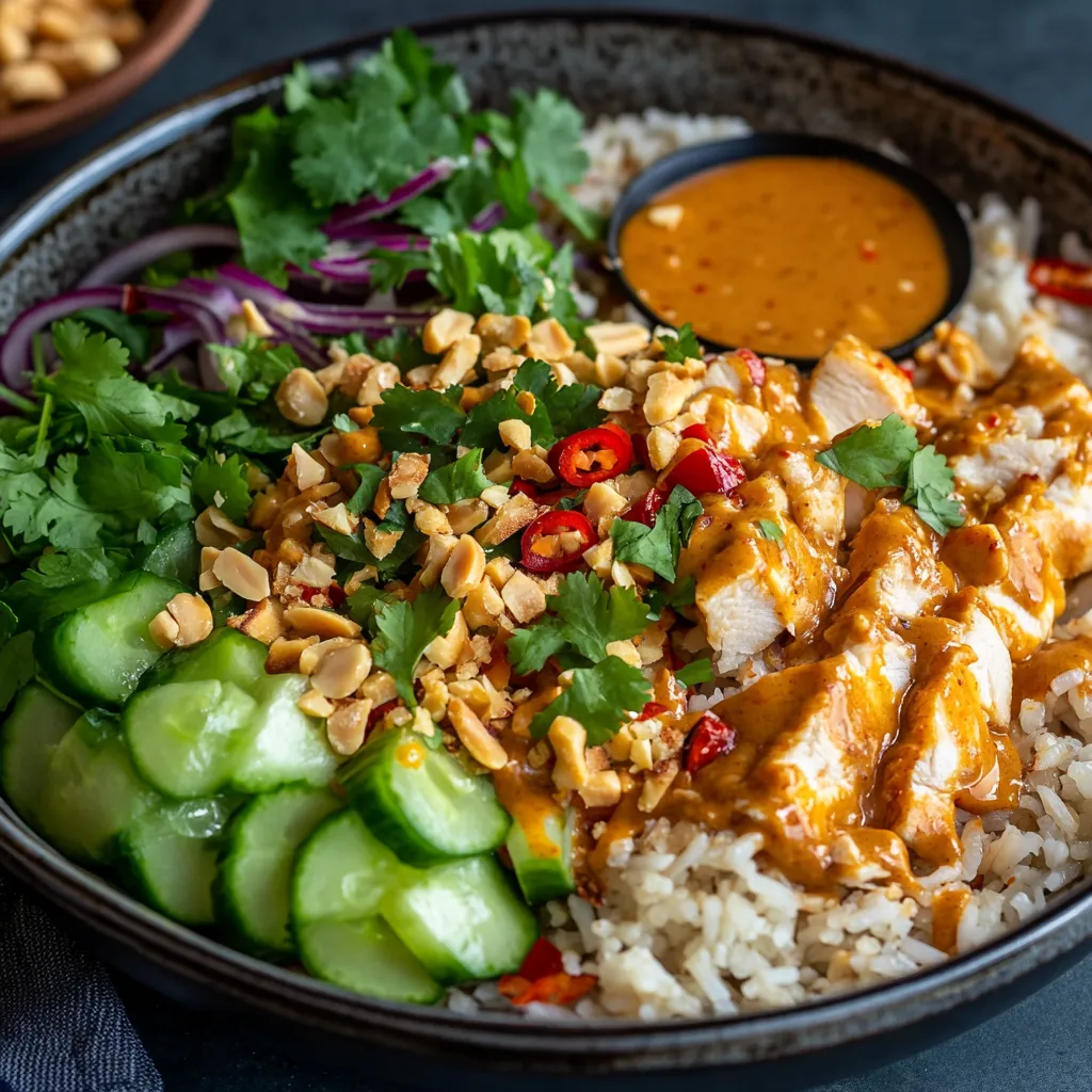 Salade Riz Croustillant Satay - Facile et Gourmande
