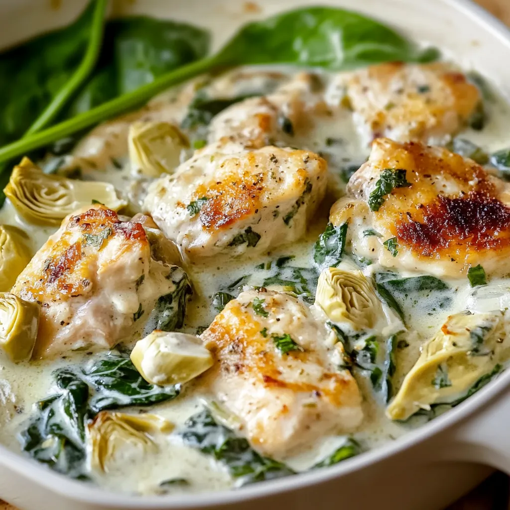 Poulet Frais aux Artichauts et Fromage