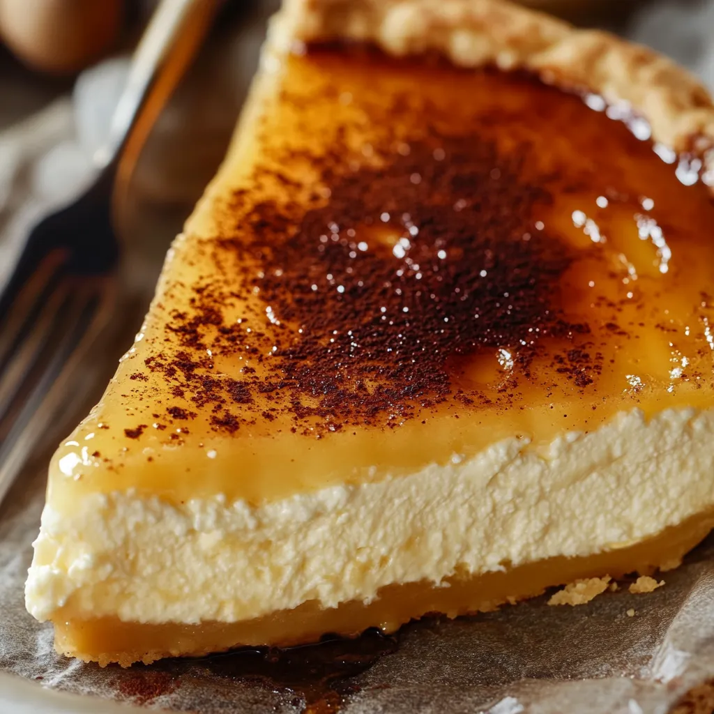 melopita aérien au fromage frais et miel grec, sans pâte ni croûte