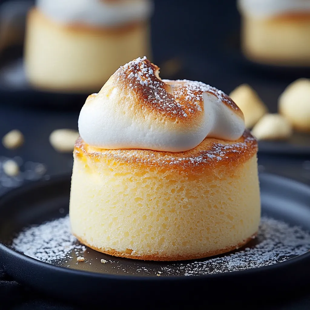 un soufflé à la vanille moelleux et doré