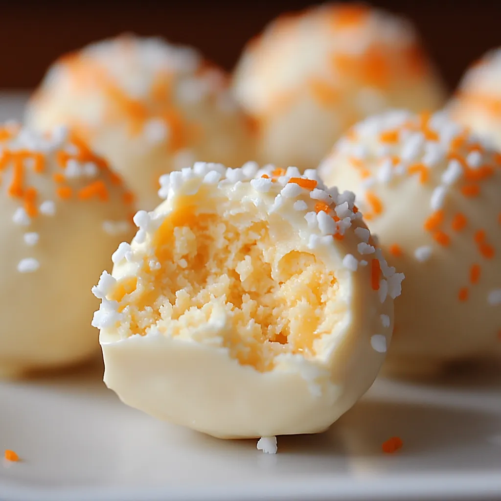 truffes à l'orange douces et sans four