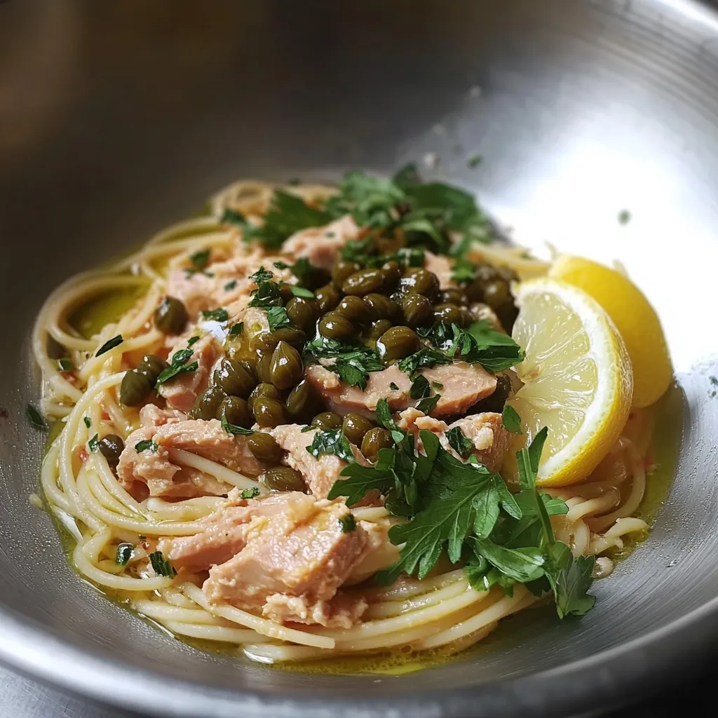 Spaghetti frais au thon