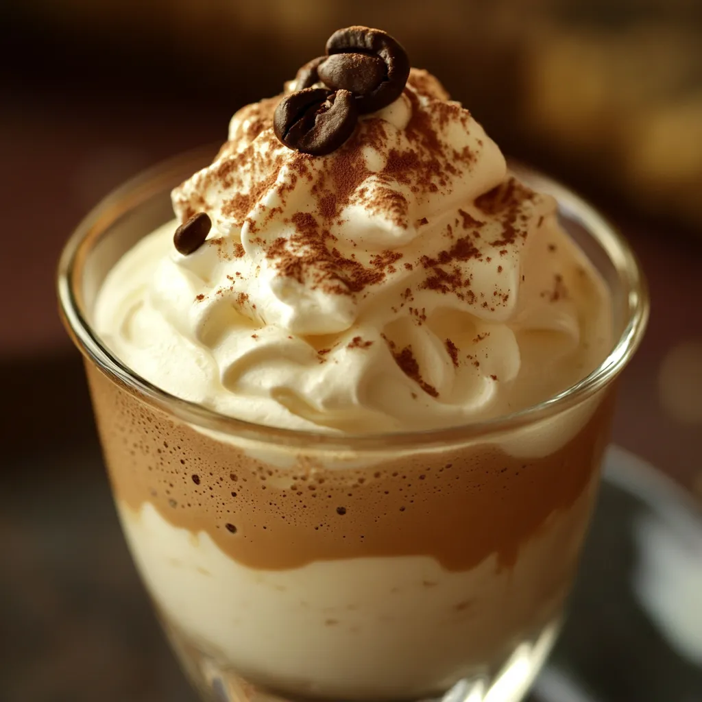 Mousse café crémeuse et légère