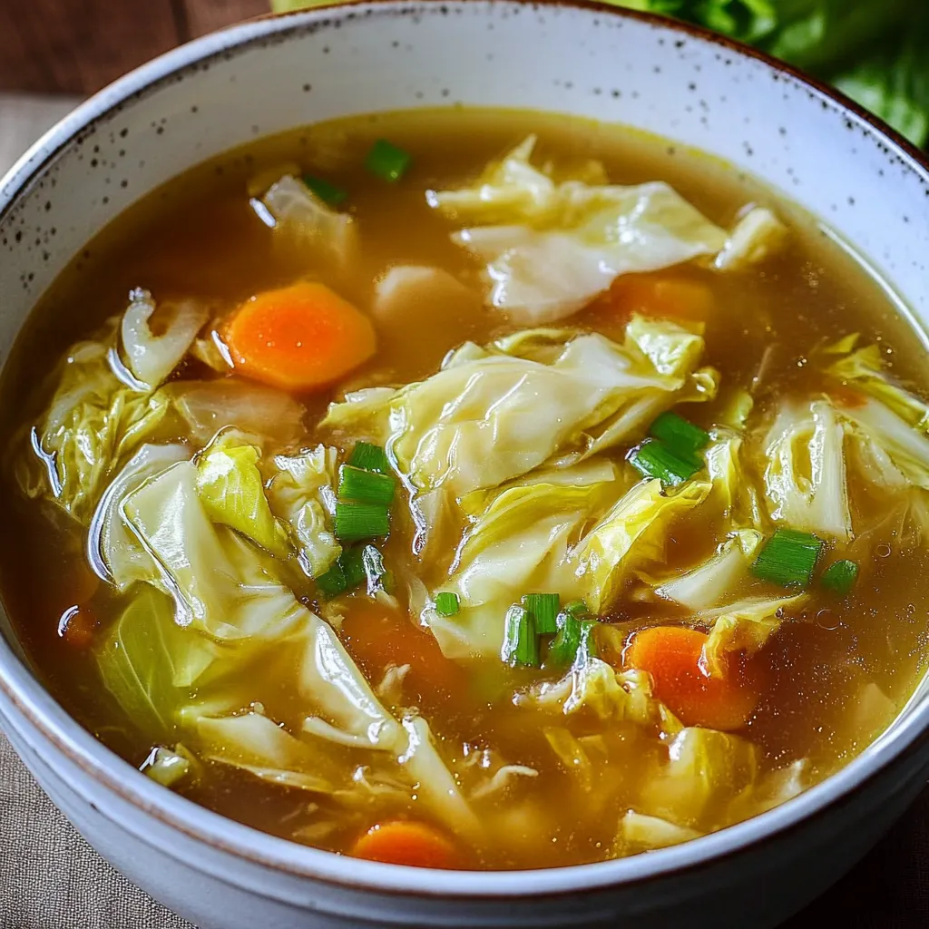 Bol de Chou Napa et Carottes dans un Bouillon Parfumé