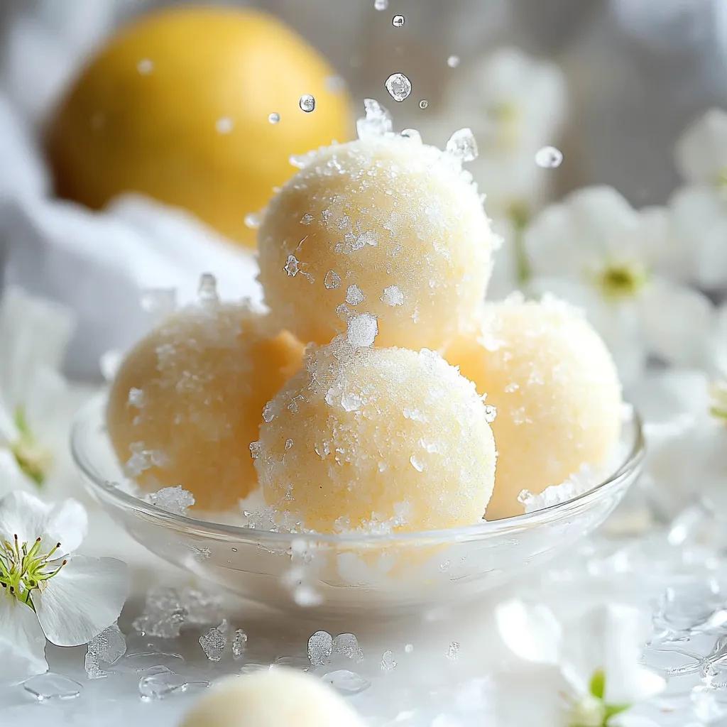 Boules de neige au citron légères et acidulées
