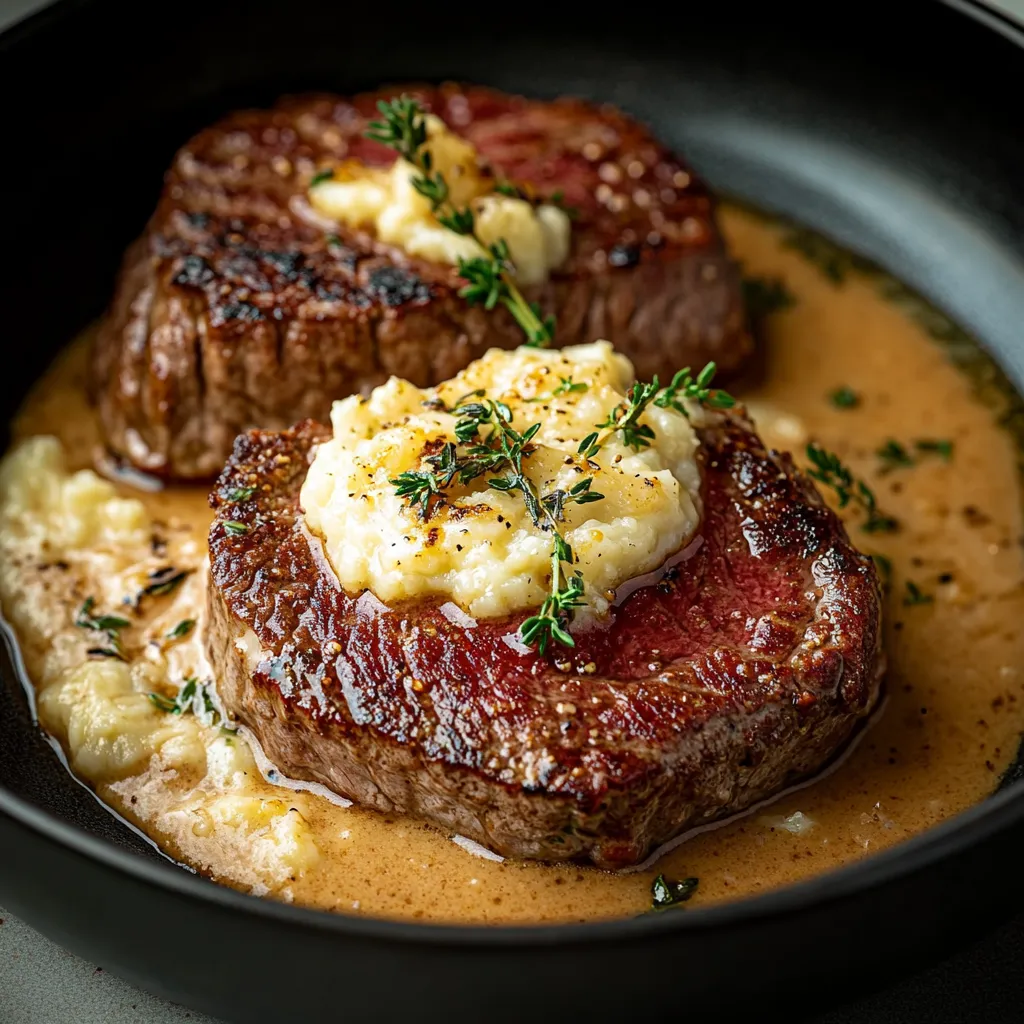 Steaks de surlonge avec sauce onctueuse