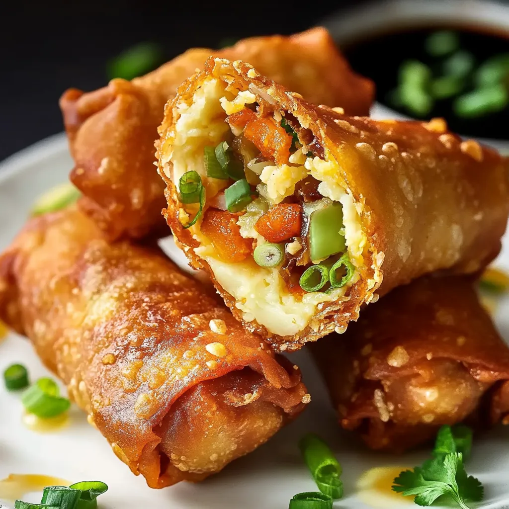 petits rouleaux garnis de corned beef et légumes.