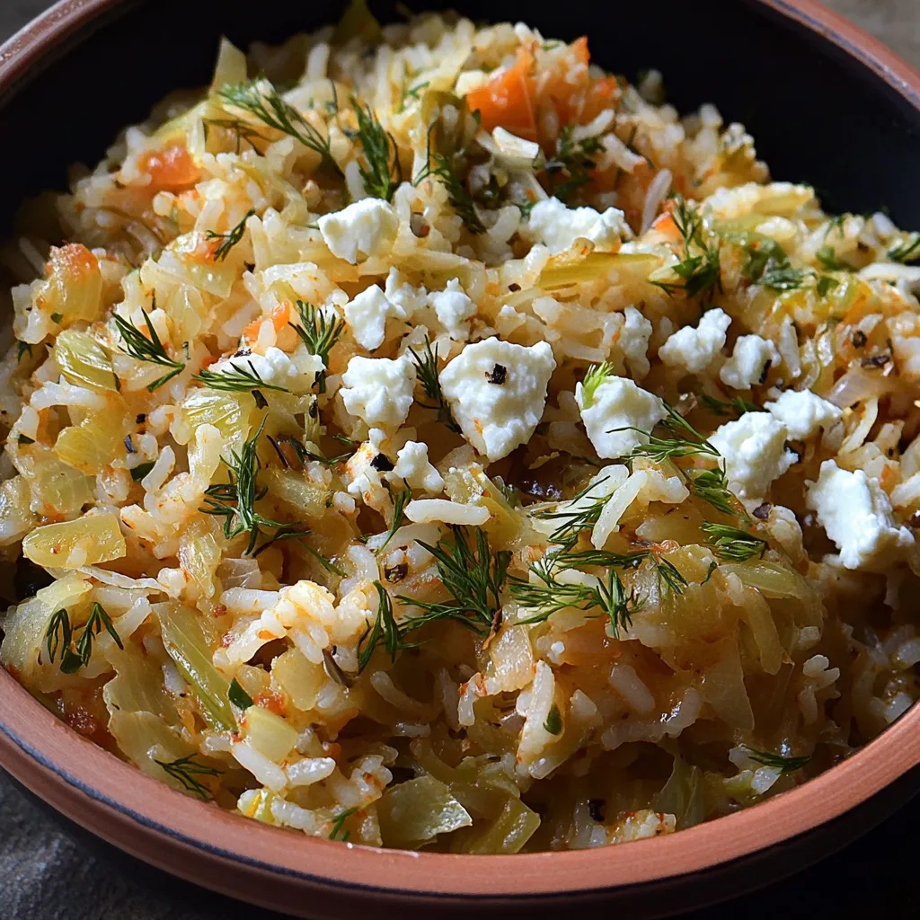 Chou et riz savoureux