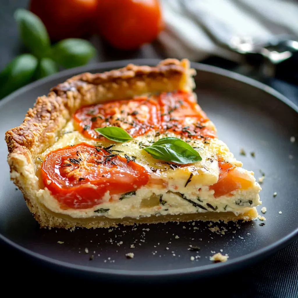 Tarte salée tomate basilic parmesan sans gluten