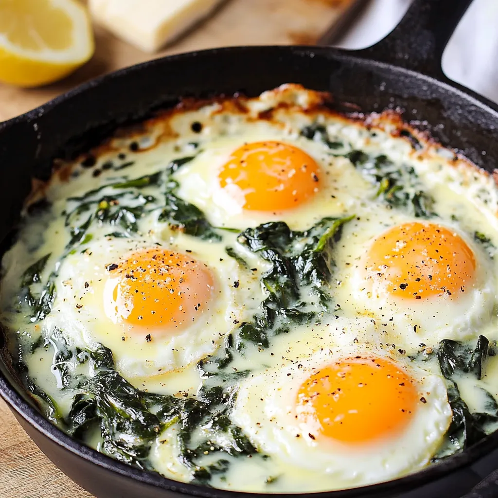 Oeufs Florentine bien gratinés