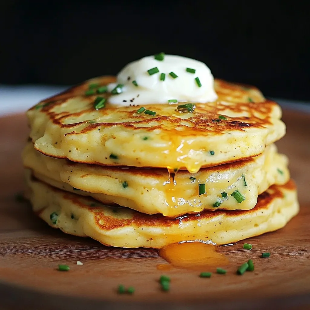 Pancakes fromage ciboulette moelleux en toute simplicité