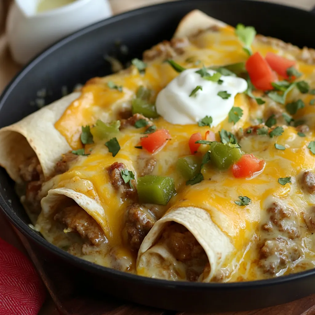 Enchiladas moelleuses au chile vert