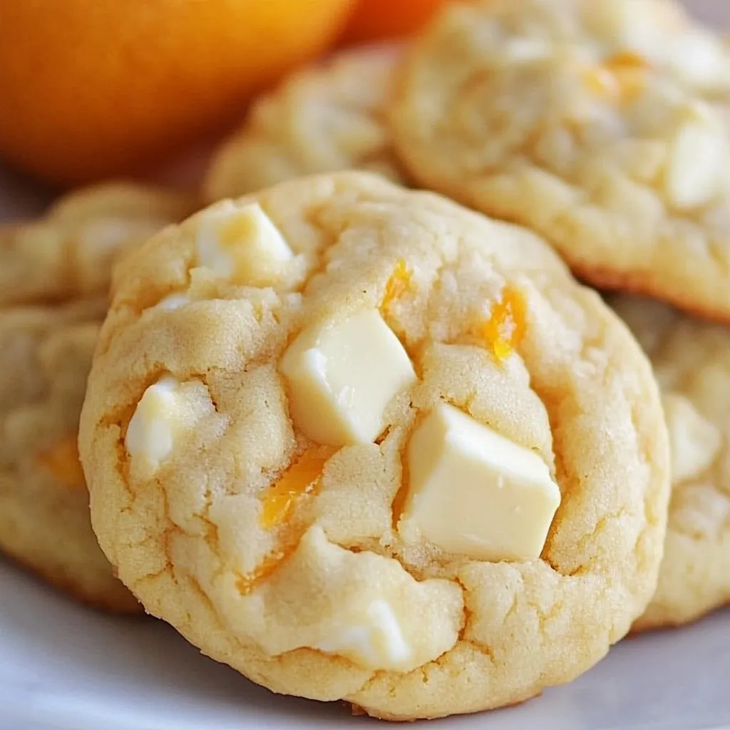 Biscuits orange et chocolat blanc moelleux