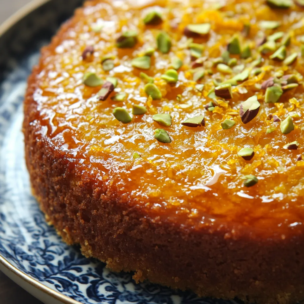 Gâteau tunisien à l'orange et zestes d'agrumes