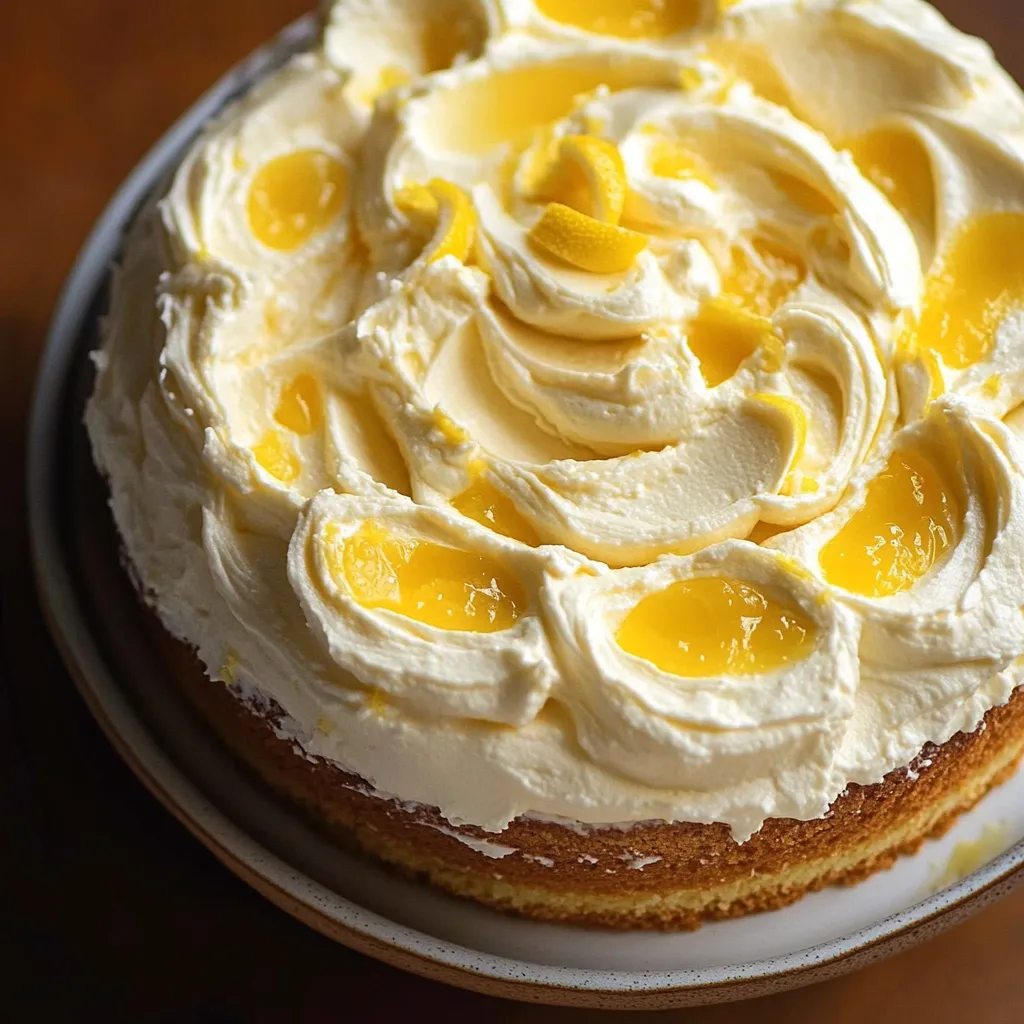 Limoncello et citron frais dans un gâteau léger