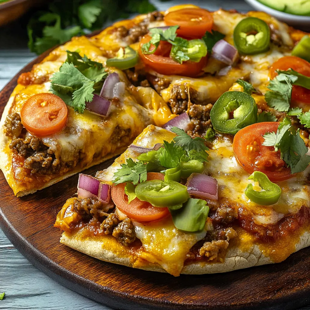 Délicieuse pizza mexicaine maison