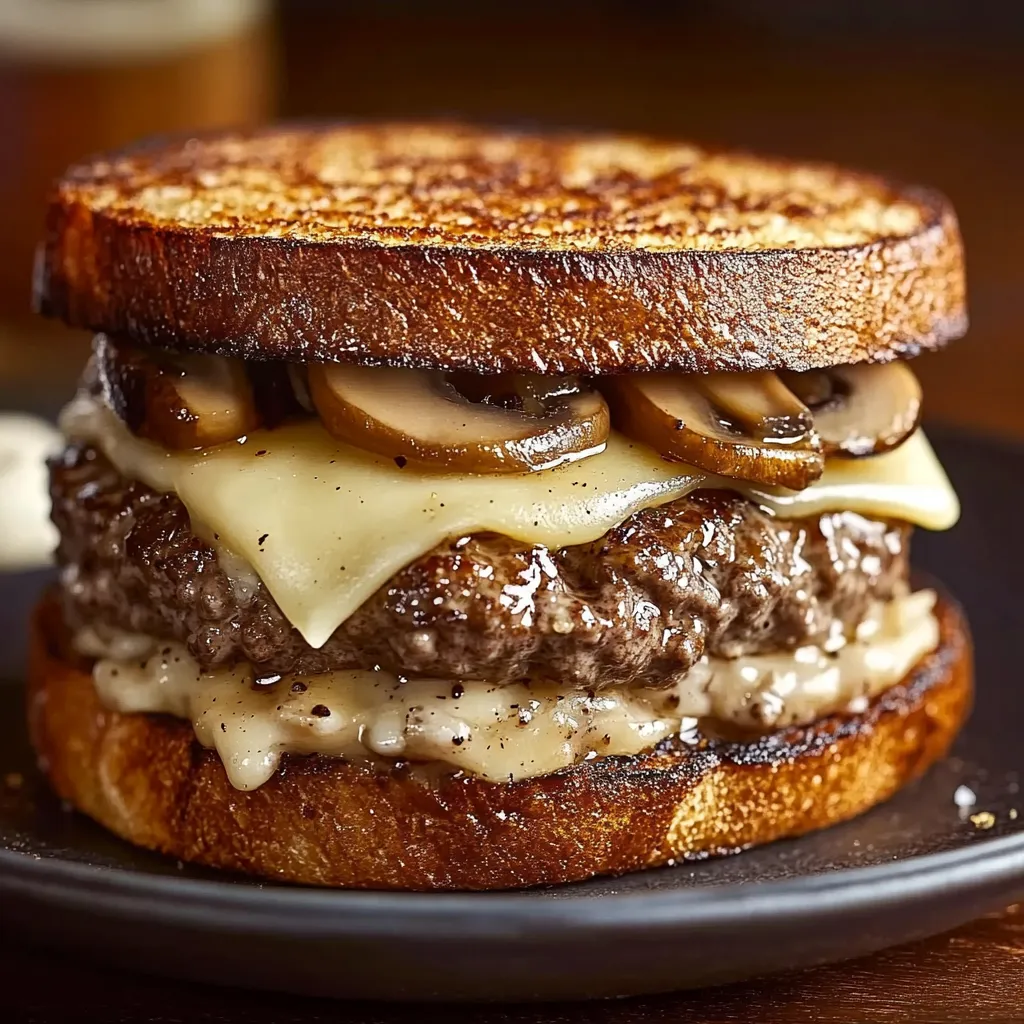 Fais-toi plaisir avec un burger champi-fromage