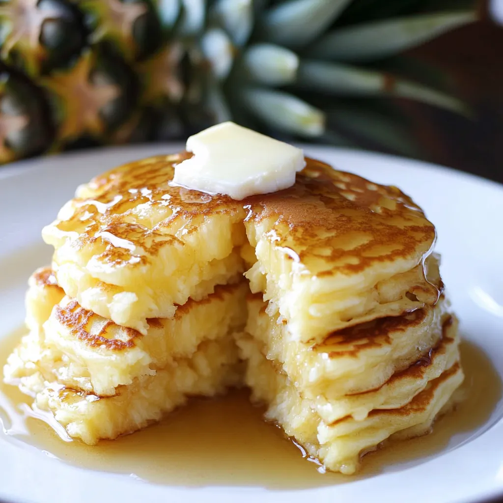 Ananas et coco pancakes