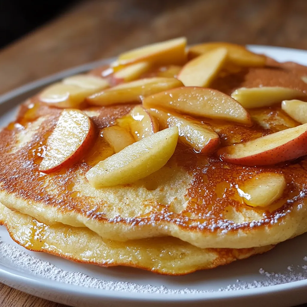 Pancakes moelleux aux pommes et cannelle