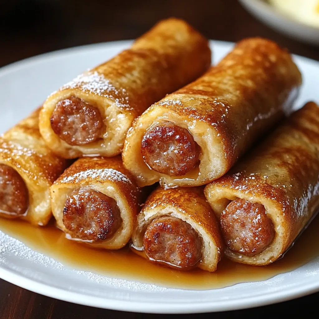 Délicieux roulés toast-saucisse croustillants