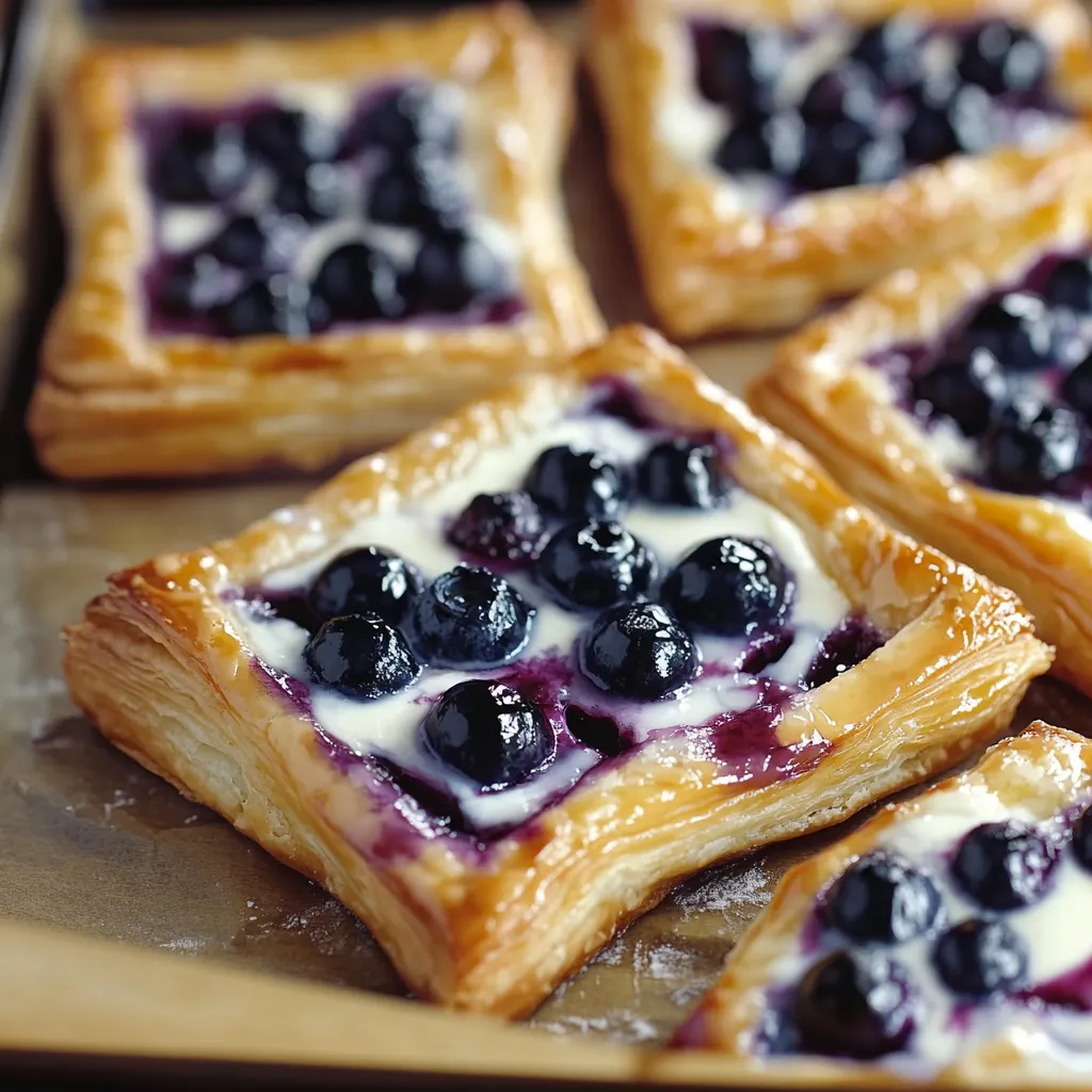 Feuilleté moelleux aux myrtilles et citron façon danoise