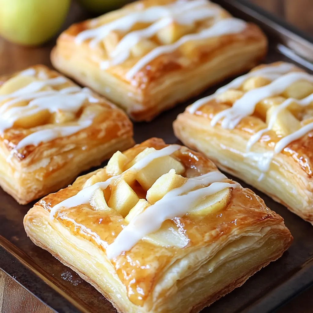 feuilletés dorés garnis de pommes fondantes et crème fromagère onctueuse