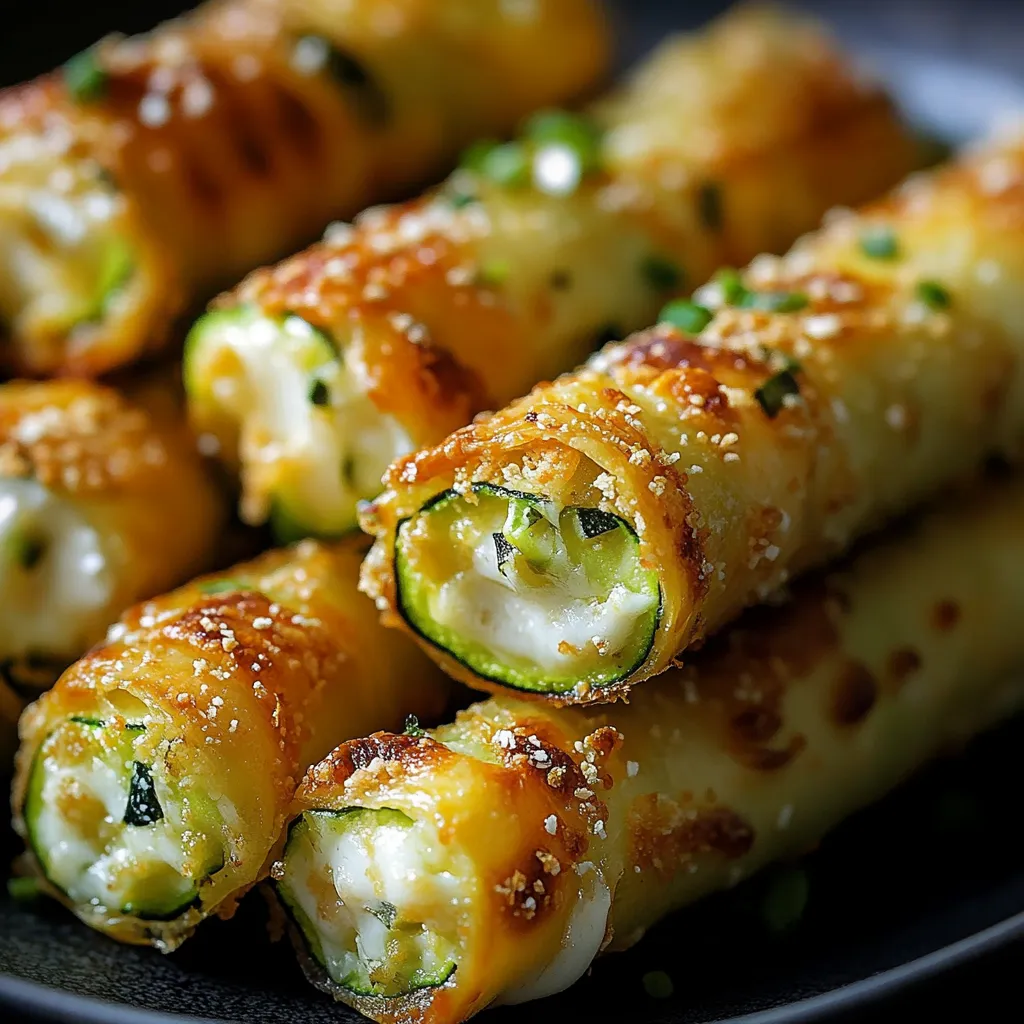 Cigares croustillants courgette et fromage fondant à partager