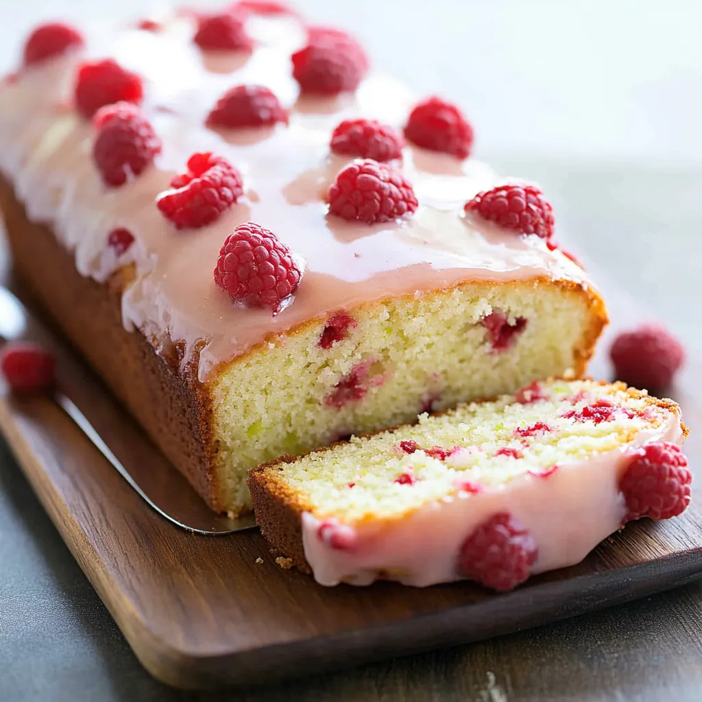 Gâteau nappé au citron vert et glaçage framboise