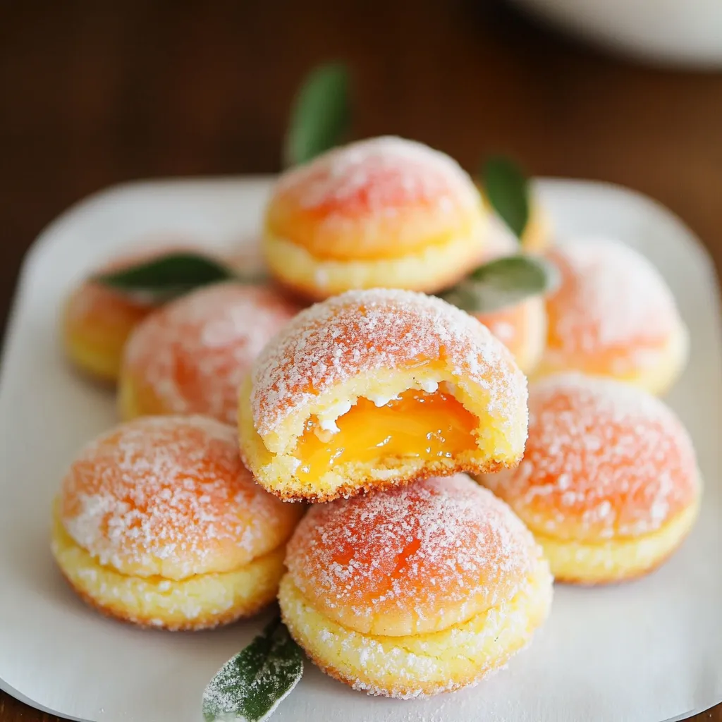 Biscuits pêche italiens gourmands