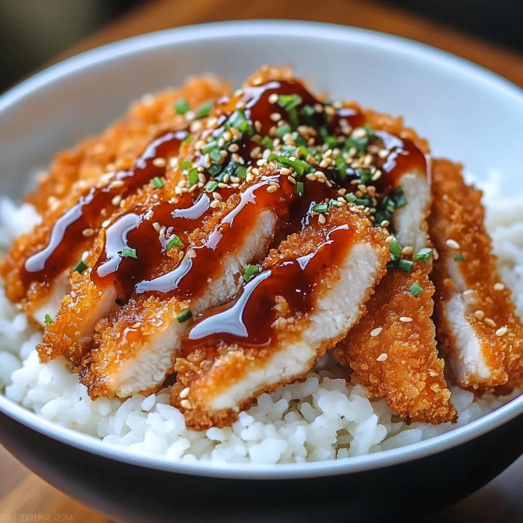 Bols savoureux au katsu croustillant et sauce tonkatsu