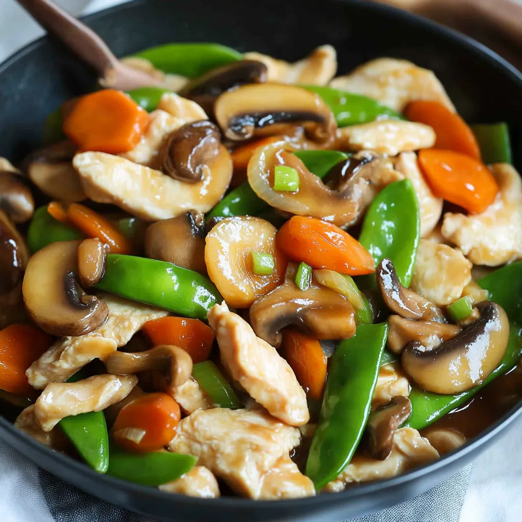 Poulet et légumes sautés