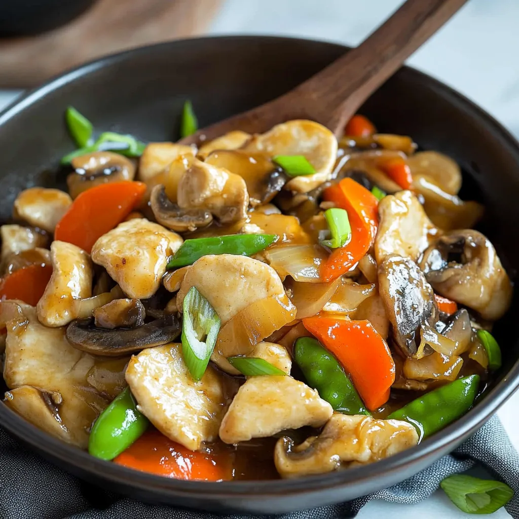 Plat gourmand de poulet et légumes asiatiques frais