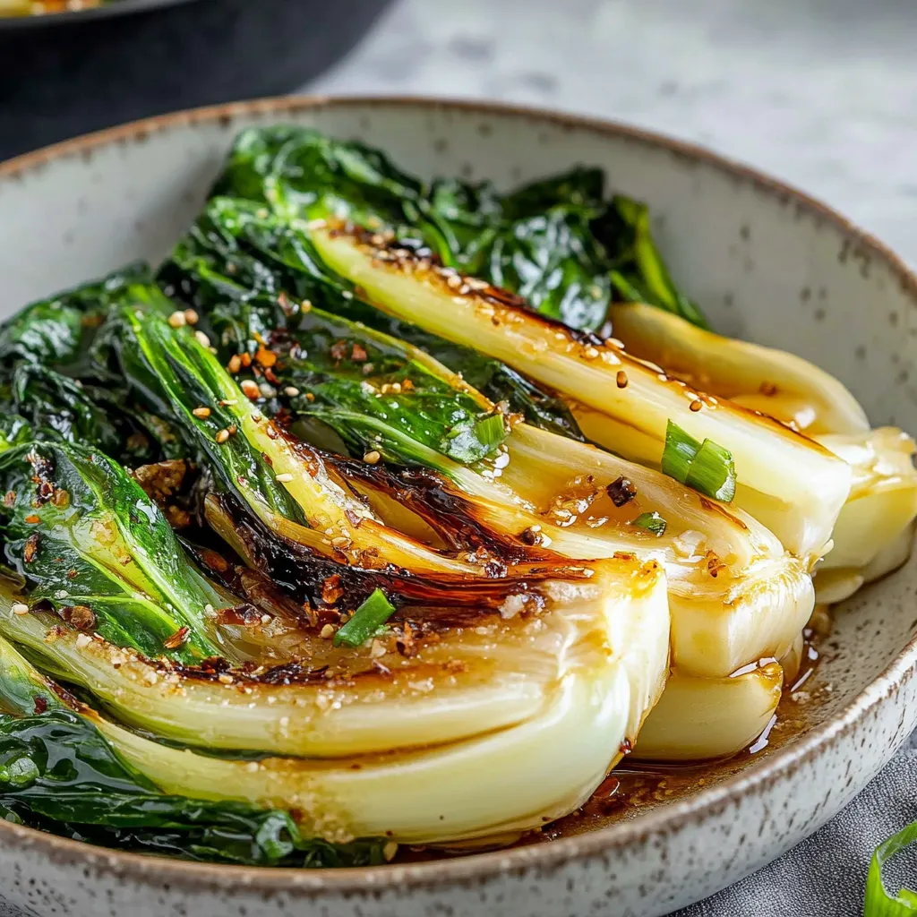 Bok choy poêlé à l’ail et à la sauce soja