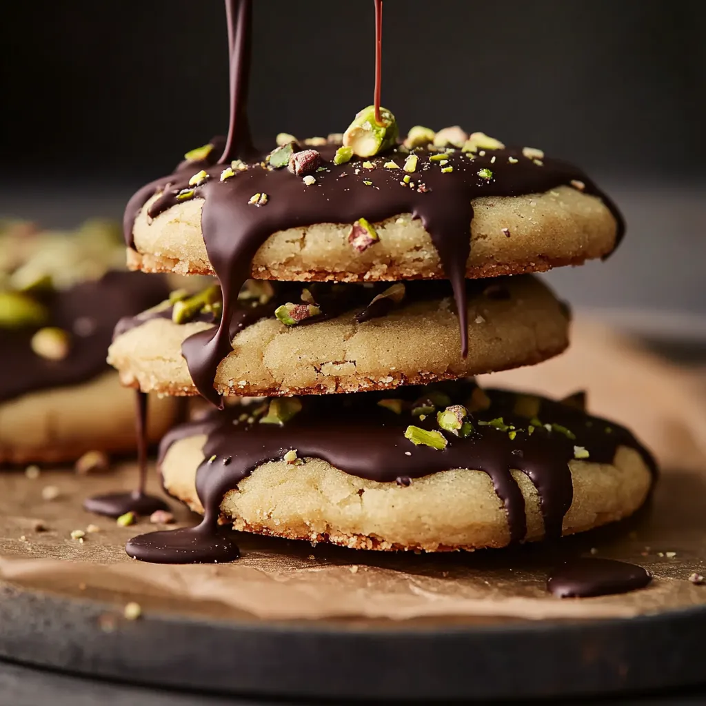 Biscuits pistache et chocolat noir fondants