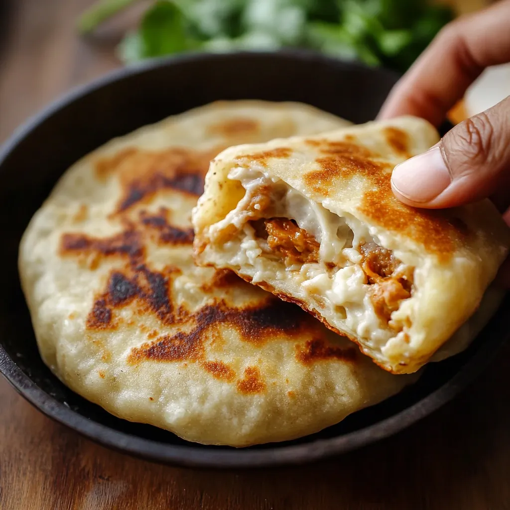 Préparation de pupusas farcies extra moelleuses