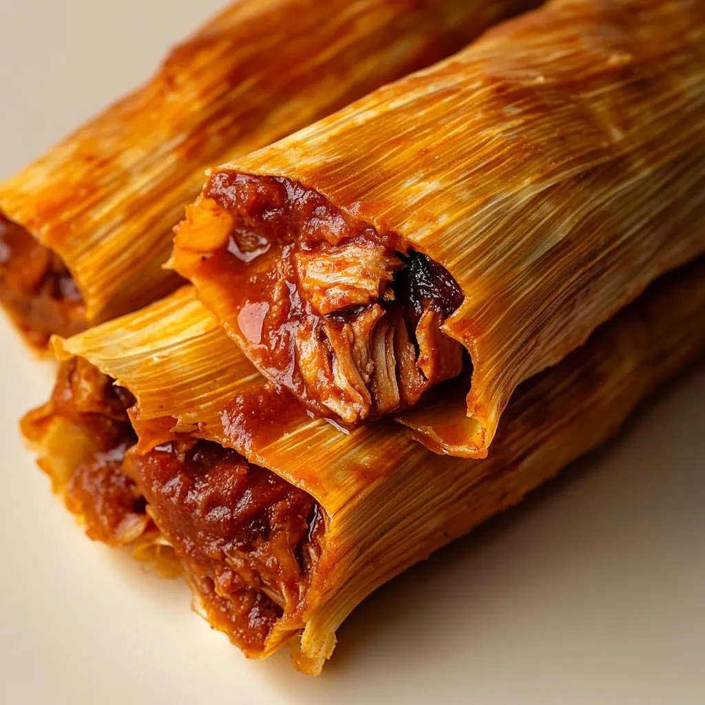 Faites-vous plaisir avec ces tamales au porc braisé et piments rouges