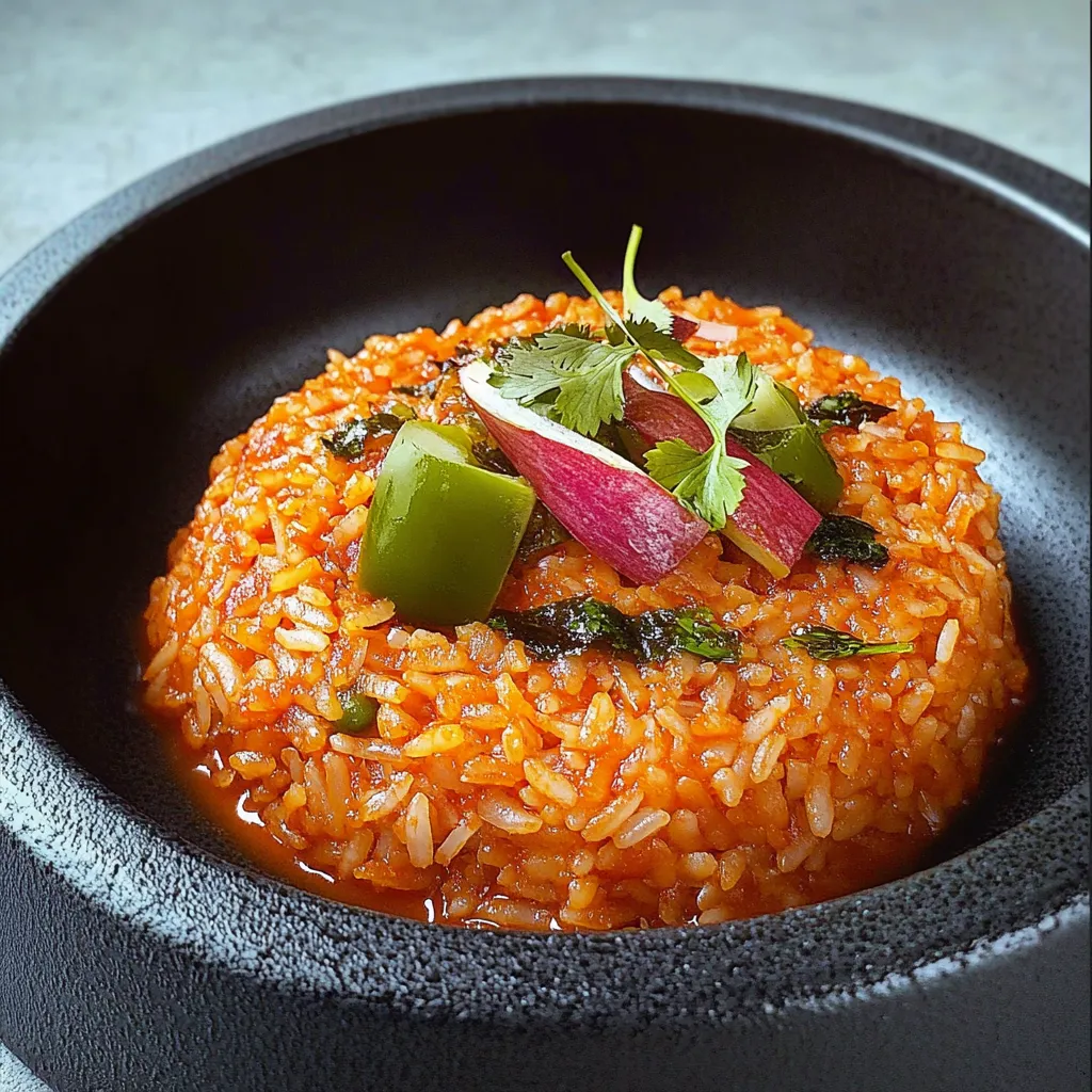 Savourez un riz mexicain maison bien rouge