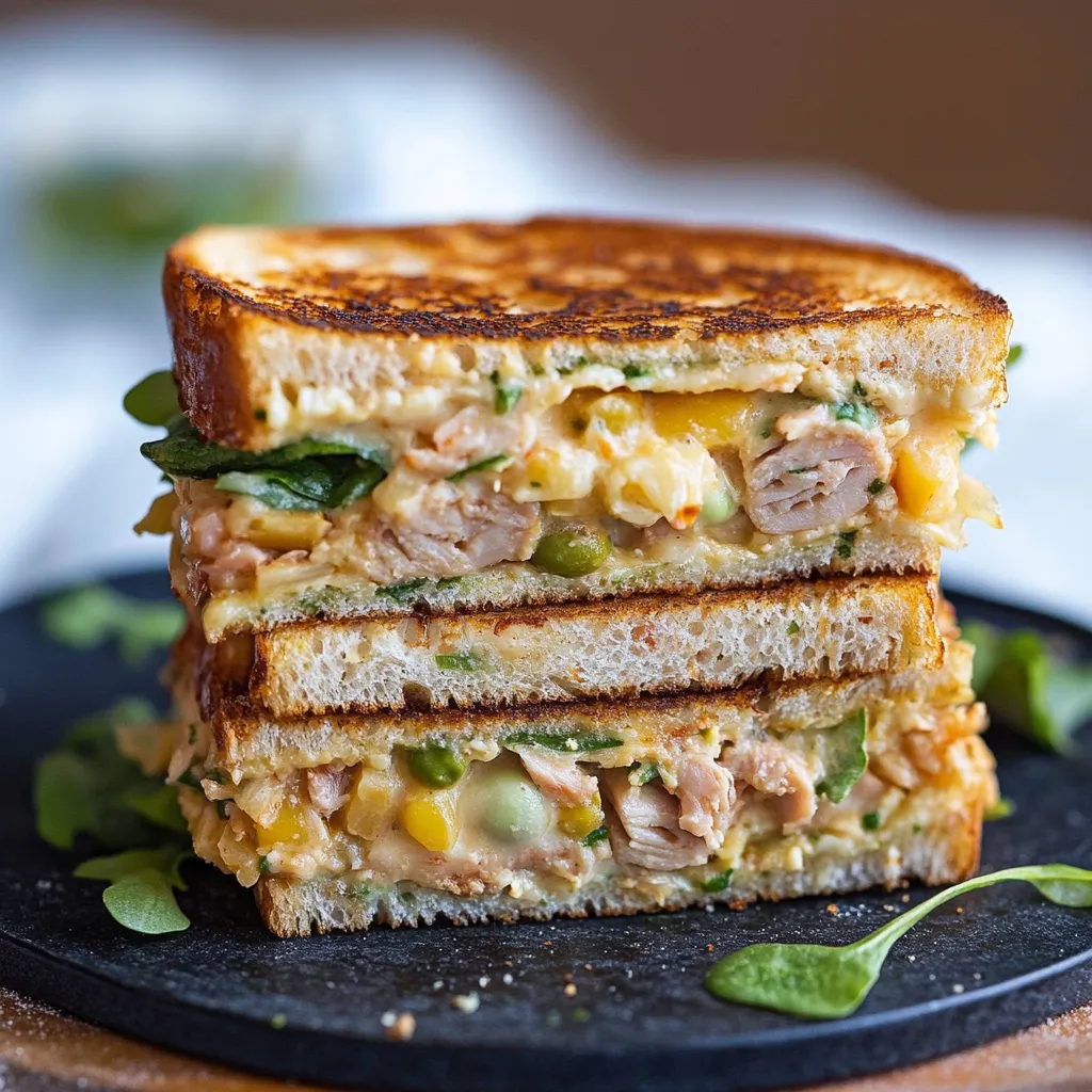 Pois chiches grillés avec fromage fondant