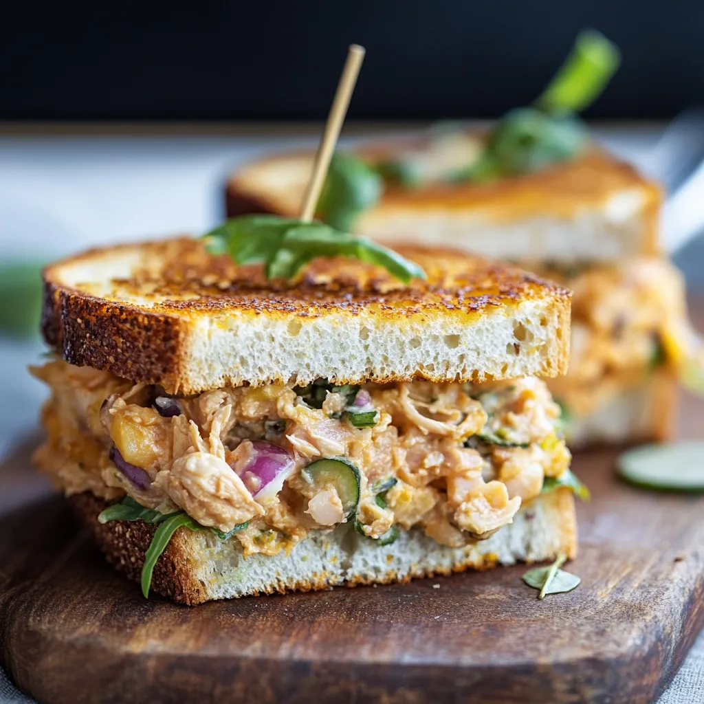 Sandwich croquant pois chiches et fromage fondu