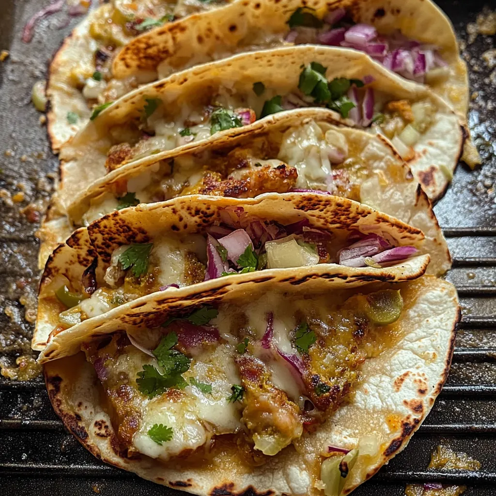 Savoure des tacos gourmands à la pomme de terre et piment vert