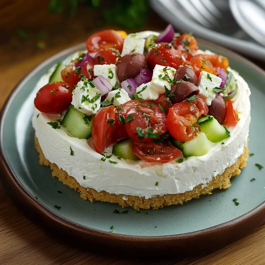 Cheesecake salé grec ultra rafraîchissant
