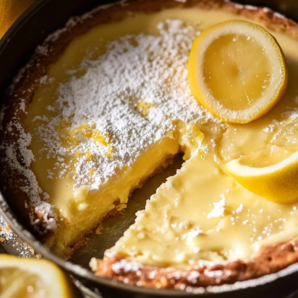 Gâteau au citron avec coeur crémeux