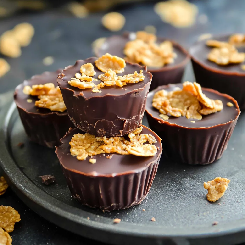 Cups maison chocolat cacahuète ultra croustillantes