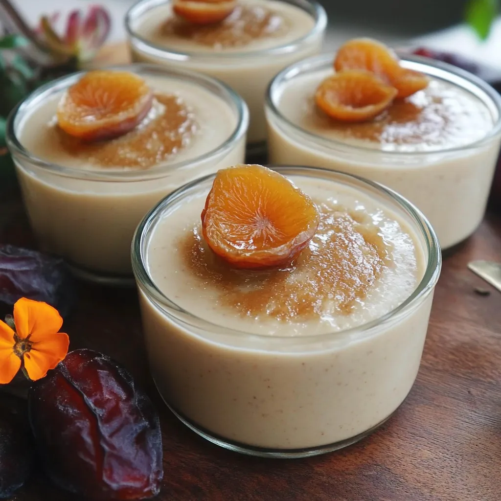 Panna cotta douce aux dattes et fleur d'oranger