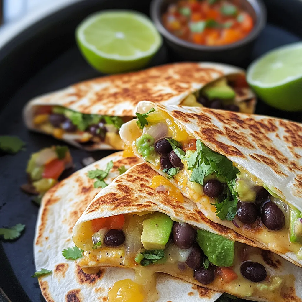 Quesadillas à l'avocat et haricots noirs hyper gourmandes