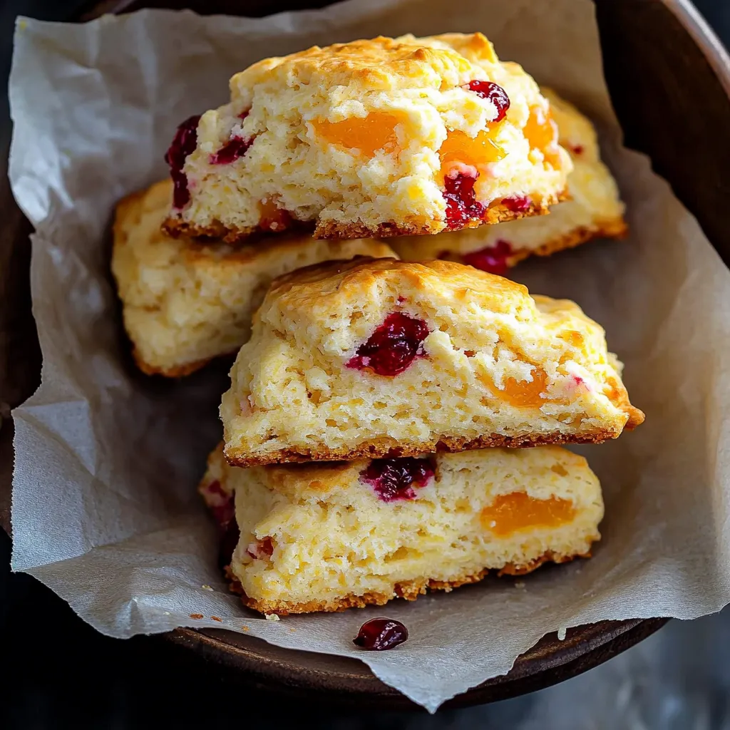Délicieux scones orange cranberries